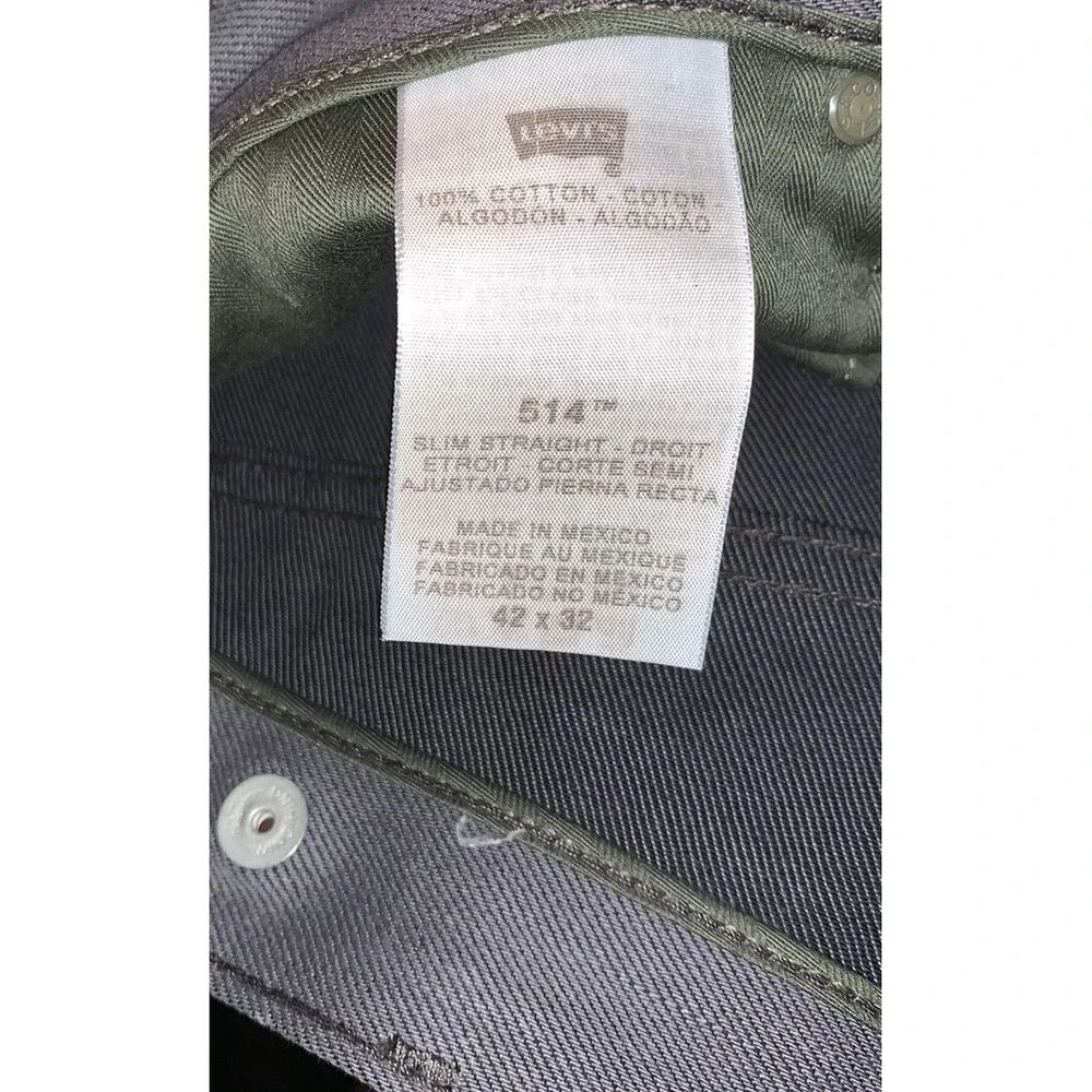 Vintage Levis 514 Rigid Slim Straight Blank Red Tab Work Pants Men's 42 X 32 🔥